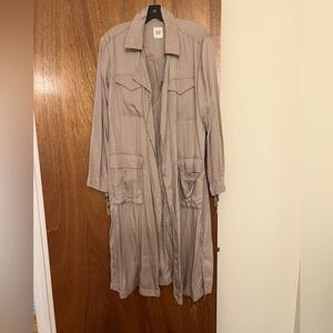 Gap long trench coat; size M
